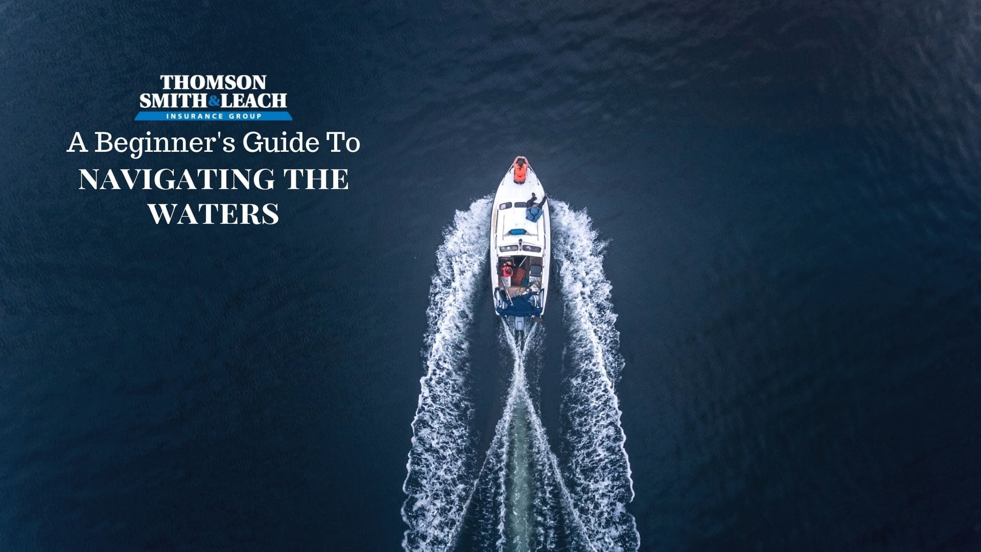 birds-eye-view of a boat parting water