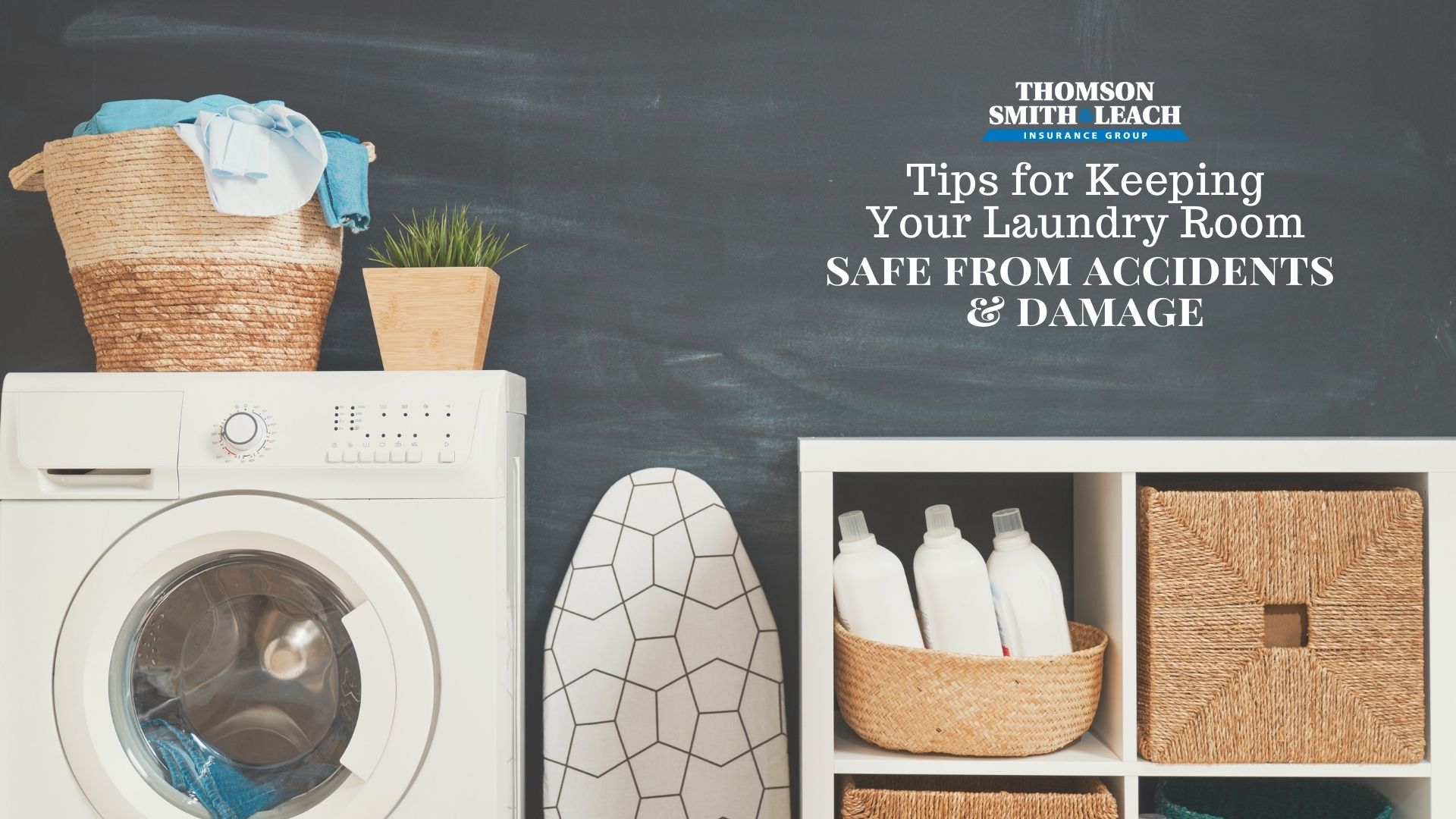 a washing machine in a room with other laundry essentials